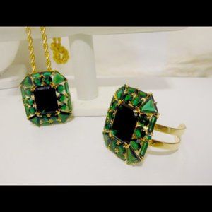 V BY Eva Statement Cuff Bracelet Size 7. & Pendant w/ Chain